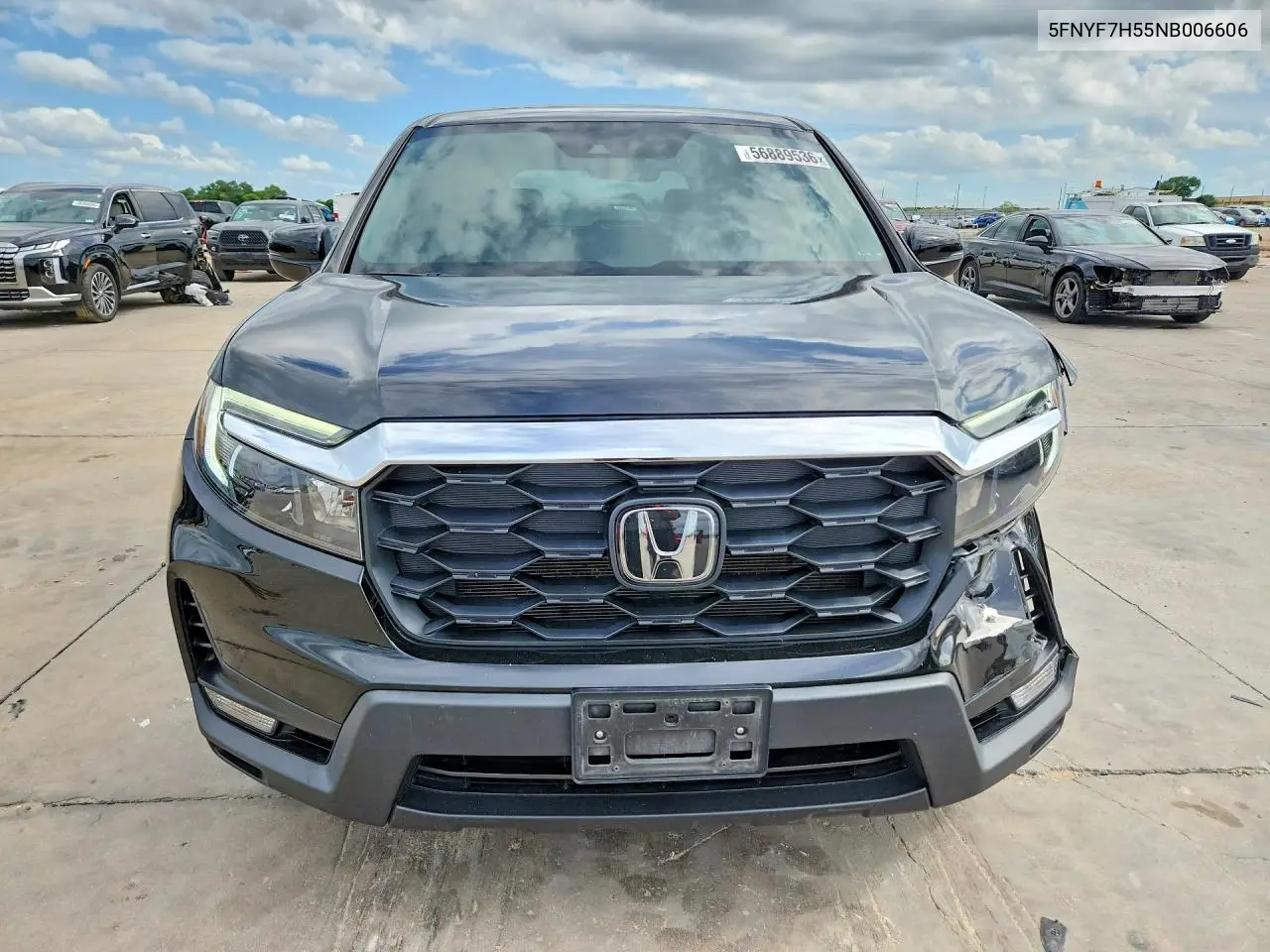 2022 Honda Passport Exl VIN: 5FNYF7H55NB006606 Lot: 56889536