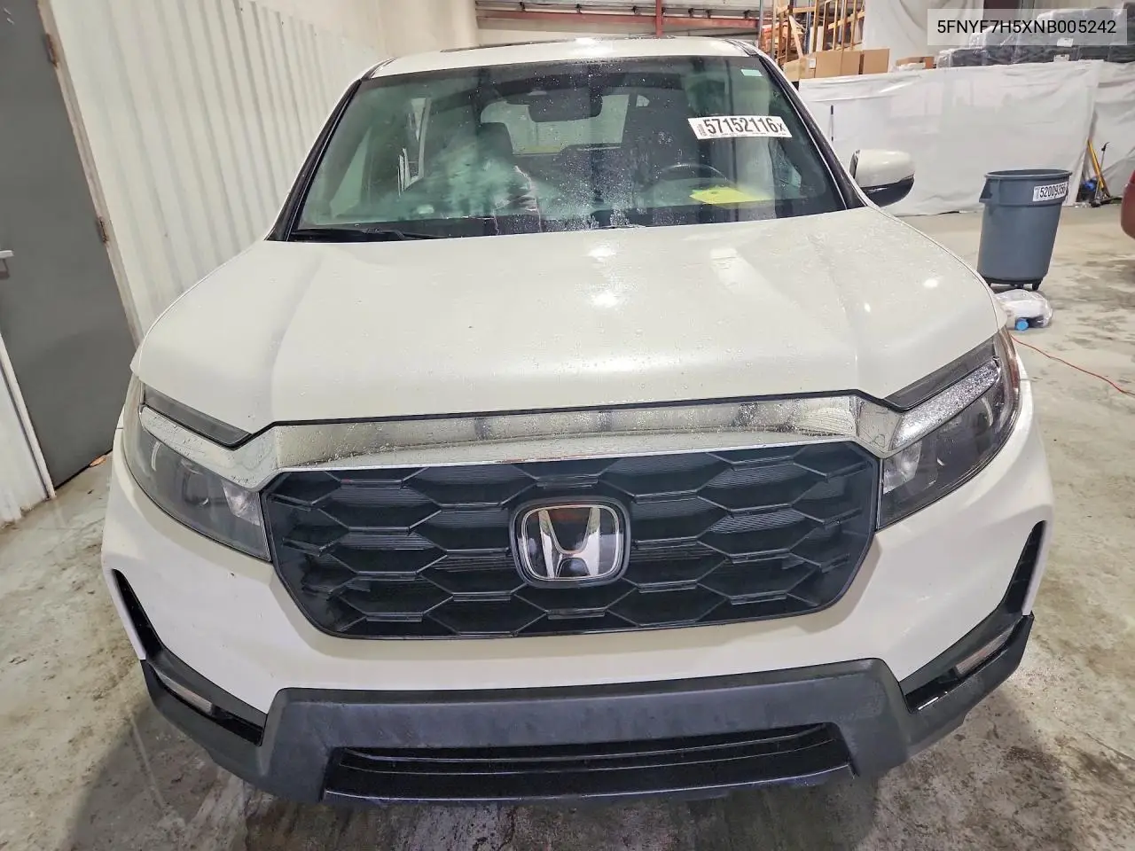 2022 Honda Passport Exl VIN: 5FNYF7H5XNB005242 Lot: 57152116