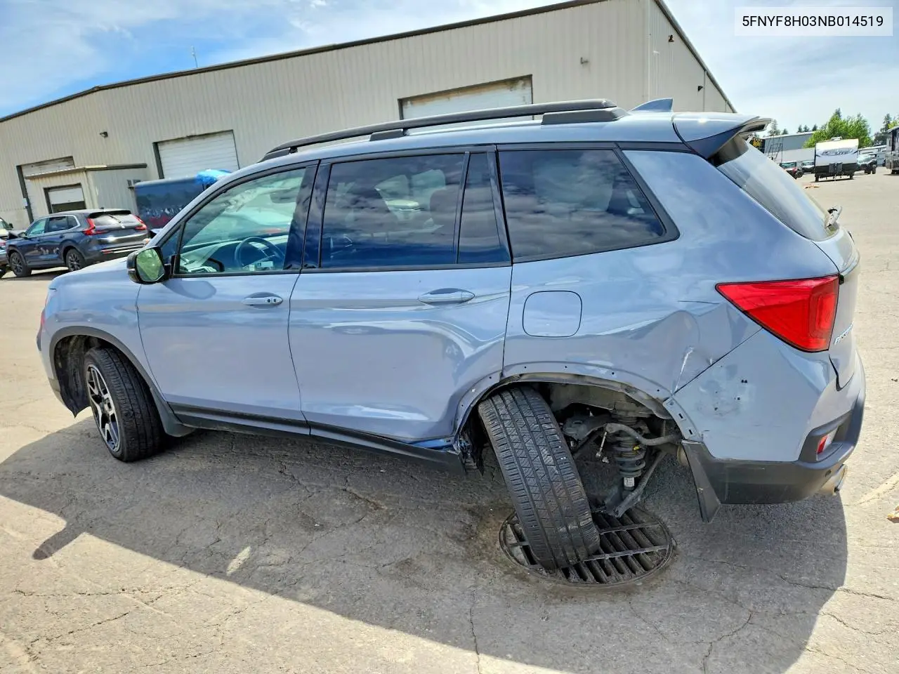 2022 Honda Passport Elite VIN: 5FNYF8H03NB014519 Lot: 57245426