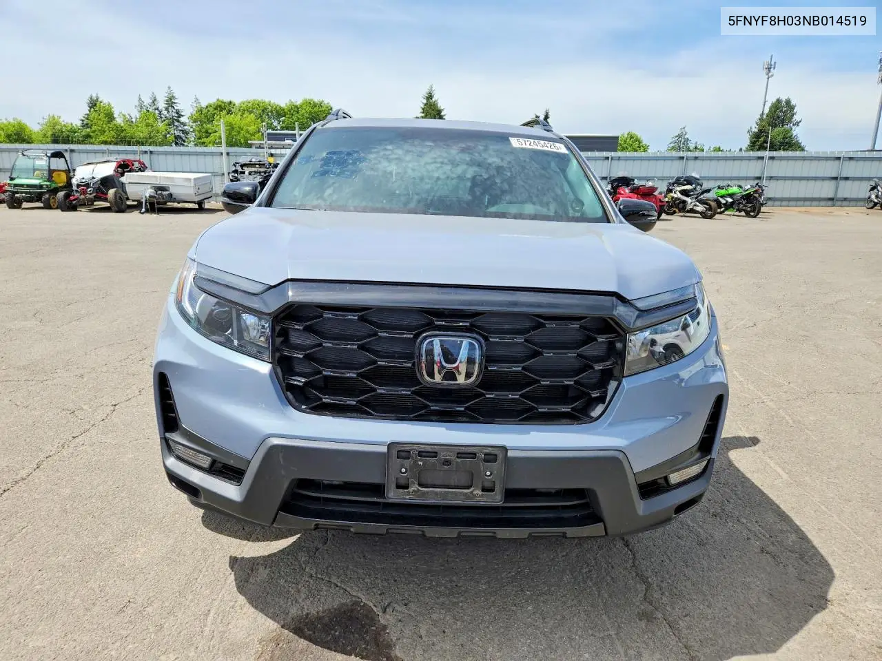 2022 Honda Passport Elite VIN: 5FNYF8H03NB014519 Lot: 57245426