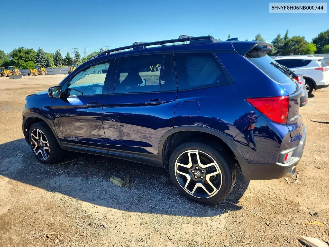 2022 Honda Passport Elite VIN: 5FNYF8H06NB000744 Lot: 57307036