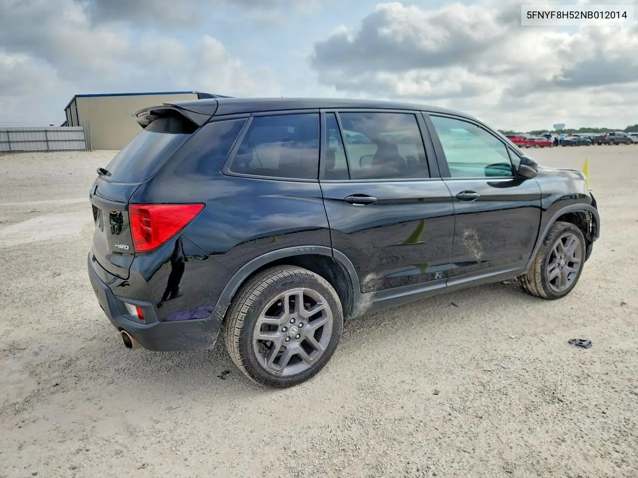 2022 Honda Passport Exl VIN: 5FNYF8H52NB012014 Lot: 58945836