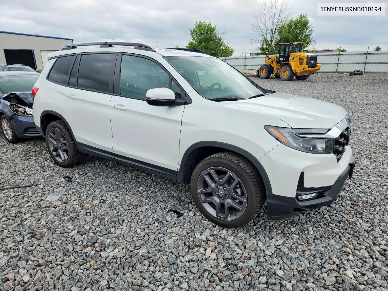 2022 Honda Passport Exl VIN: 5FNYF8H59NB010194 Lot: 60591356