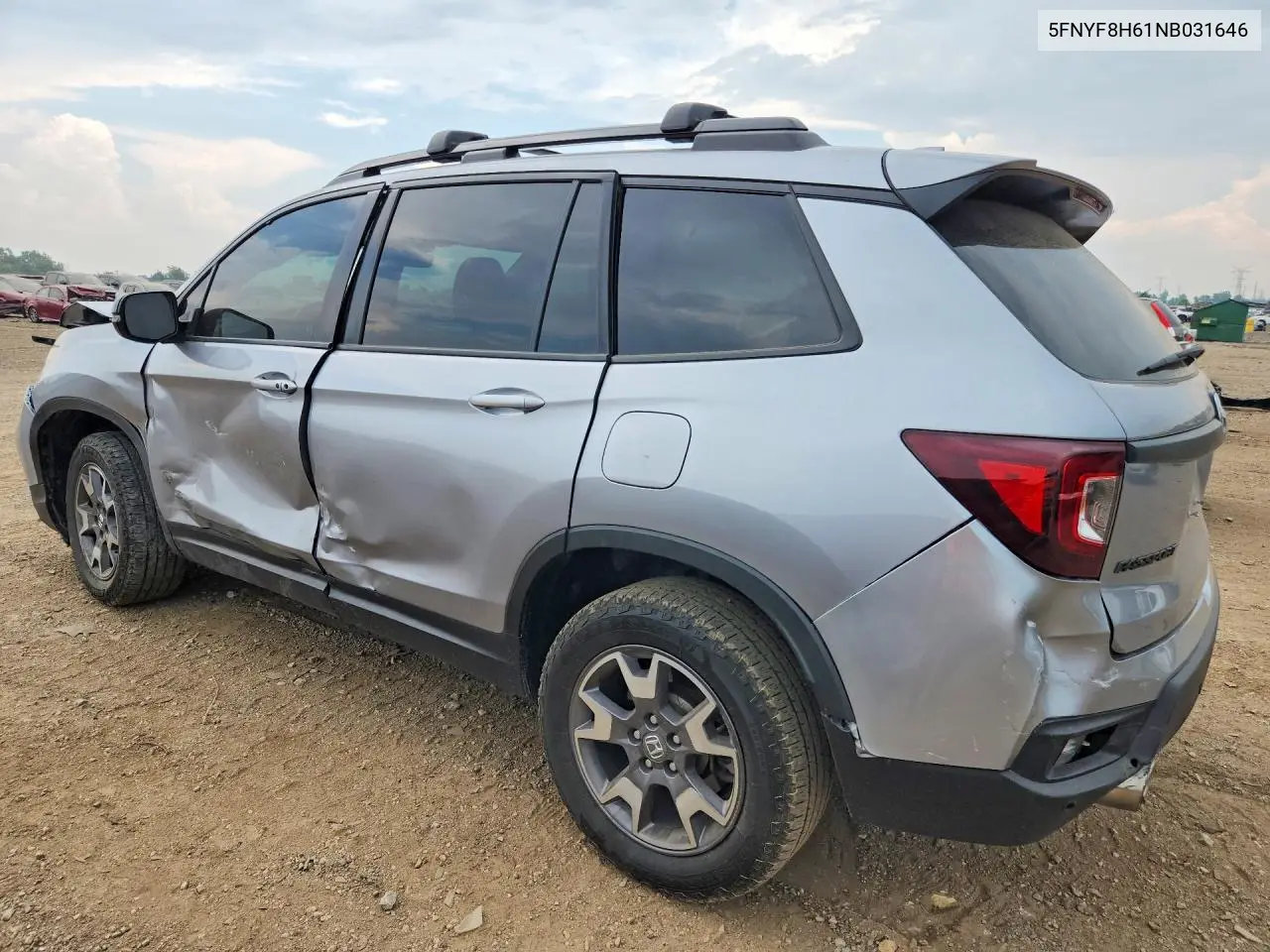 2022 Honda Passport Trail Sport VIN: 5FNYF8H61NB031646 Lot: 61255576