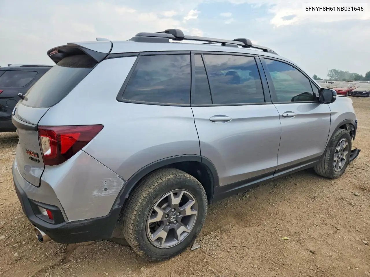 2022 Honda Passport Trail Sport VIN: 5FNYF8H61NB031646 Lot: 61255576