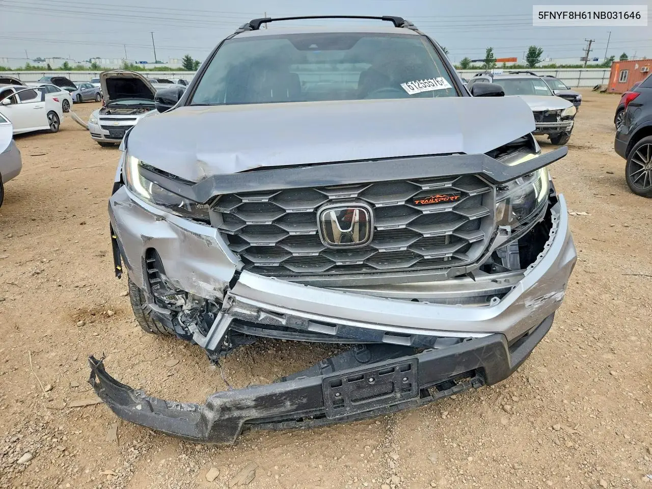2022 Honda Passport Trail Sport VIN: 5FNYF8H61NB031646 Lot: 61255576