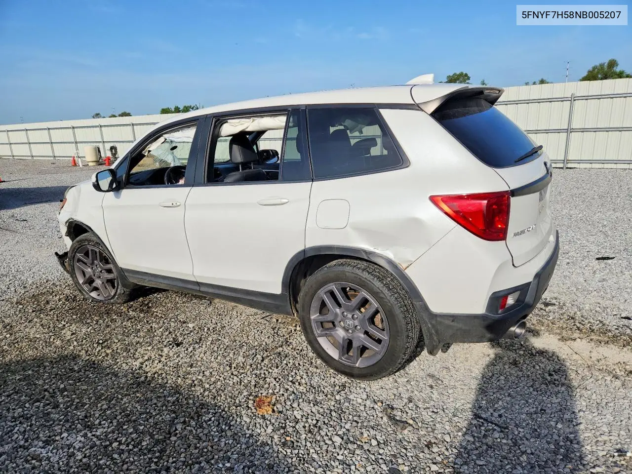 2022 Honda Passport Exl VIN: 5FNYF7H58NB005207 Lot: 61551586