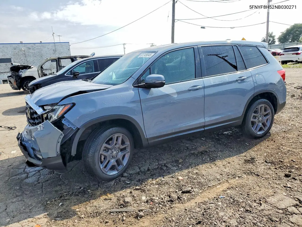2022 Honda Passport Exl VIN: 5FNYF8H52NB030271 Lot: 61749846