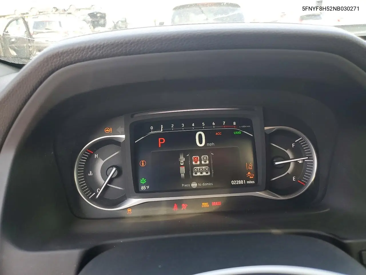 2022 Honda Passport Exl VIN: 5FNYF8H52NB030271 Lot: 61749846