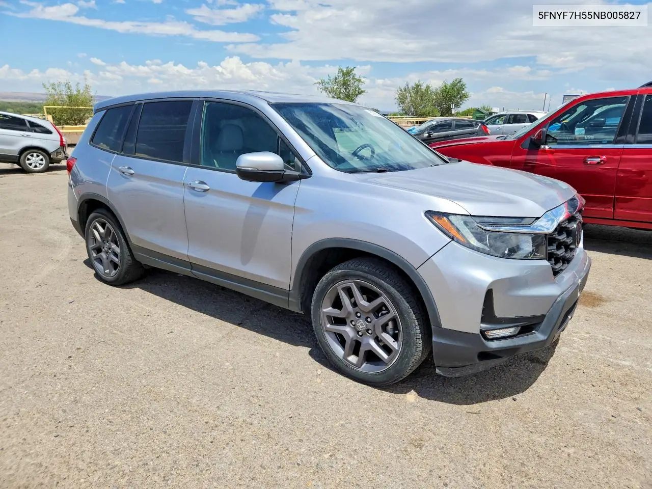 2022 Honda Passport Exl VIN: 5FNYF7H55NB005827 Lot: 61975436