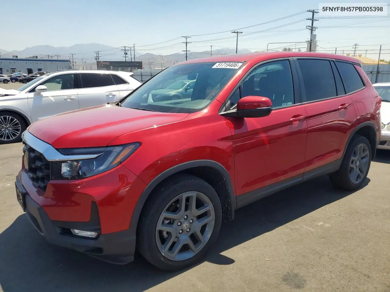 2023 Honda Passport Exl VIN: 5FNYF8H57PB005398 Lot: 51719406