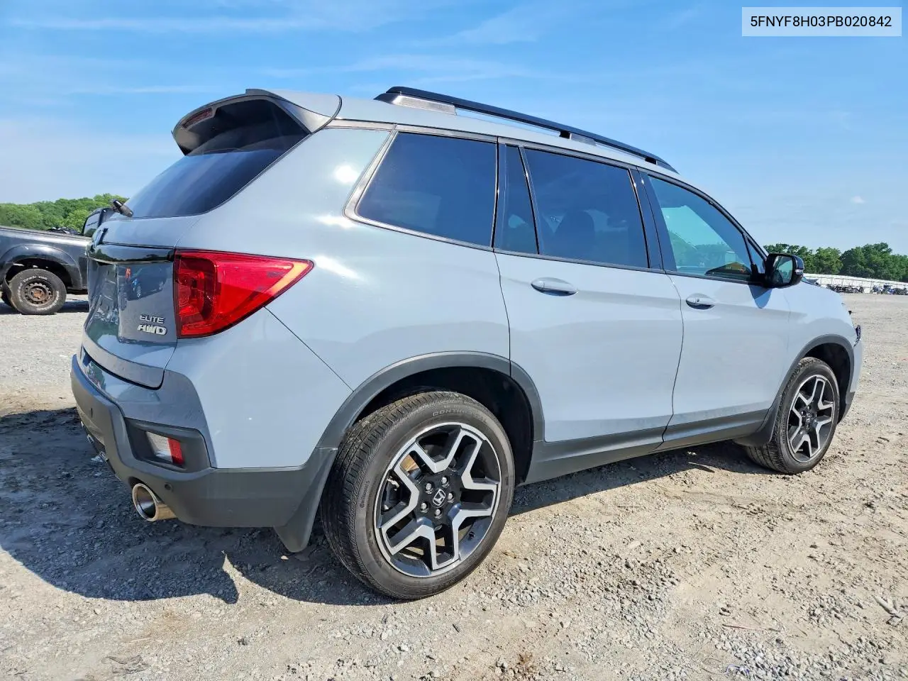 2023 Honda Passport Elite VIN: 5FNYF8H03PB020842 Lot: 55327196