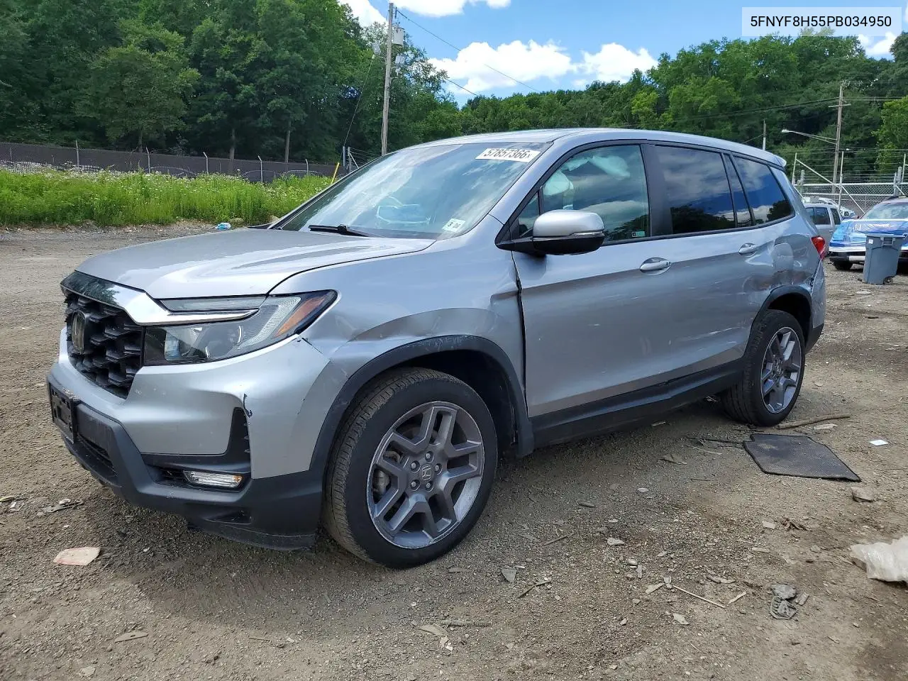 2023 Honda Passport Exl VIN: 5FNYF8H55PB034950 Lot: 57857366