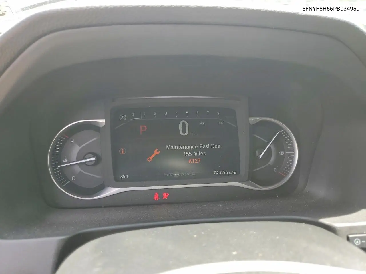 2023 Honda Passport Exl VIN: 5FNYF8H55PB034950 Lot: 57857366