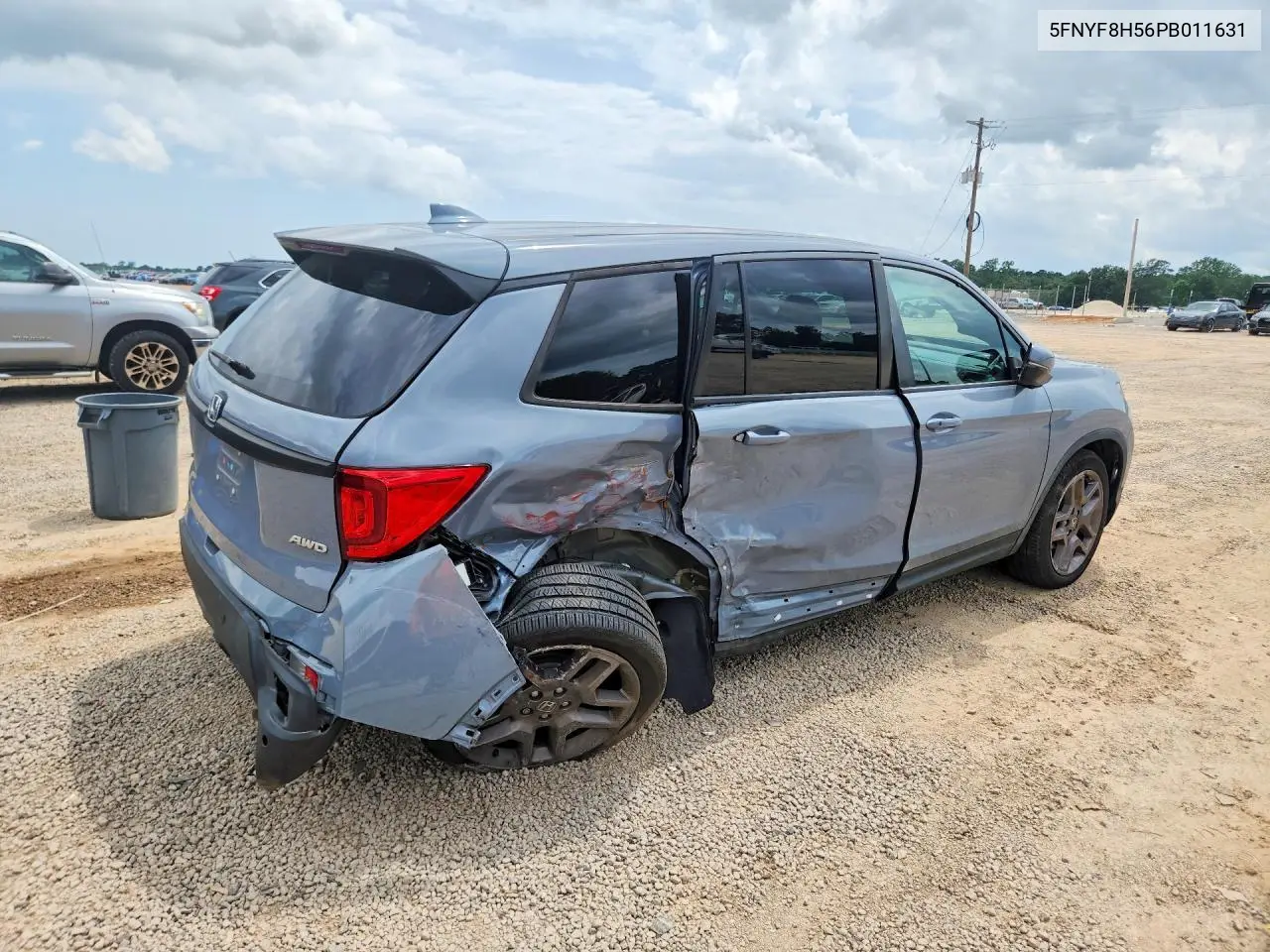 2023 Honda Passport Exl VIN: 5FNYF8H56PB011631 Lot: 58359586