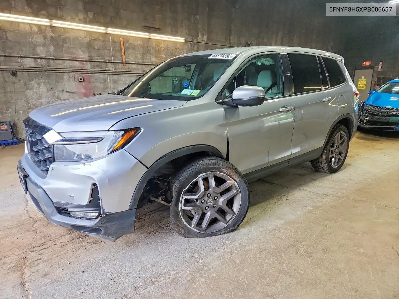 2023 Honda Passport Exl VIN: 5FNYF8H5XPB006657 Lot: 58803386