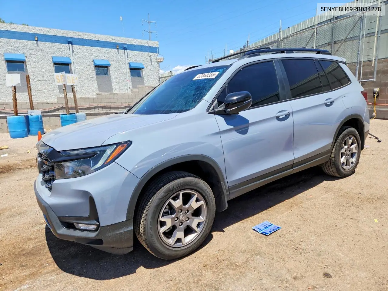 2023 Honda Passport Trail Sport VIN: 5FNYF8H69PB034278 Lot: 60850366