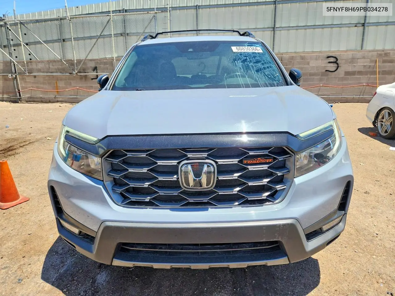 2023 Honda Passport Trail Sport VIN: 5FNYF8H69PB034278 Lot: 60850366