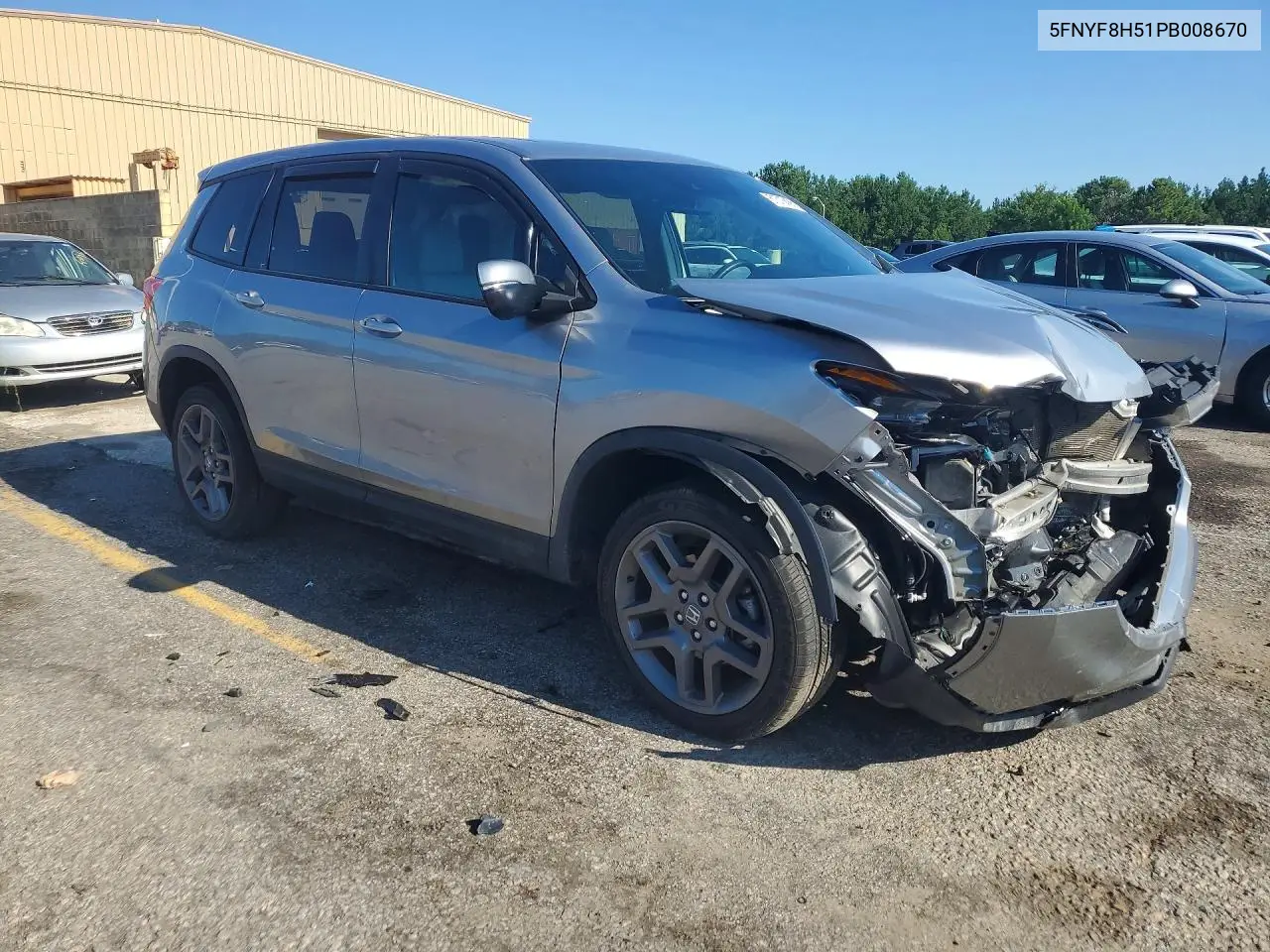 2023 Honda Passport Exl VIN: 5FNYF8H51PB008670 Lot: 61315436