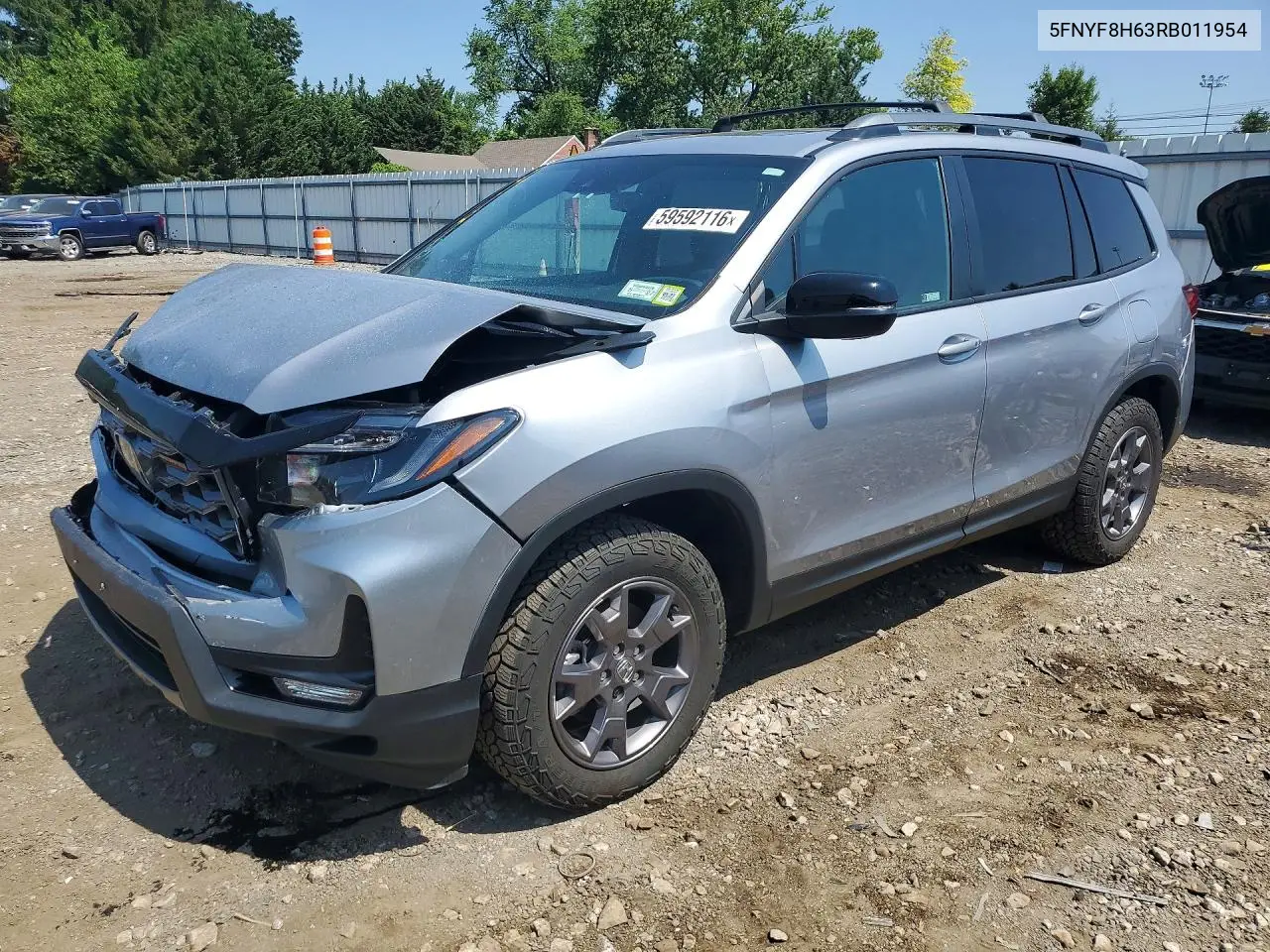 2024 Honda Passport Trail Sport VIN: 5FNYF8H63RB011954 Lot: 59592116
