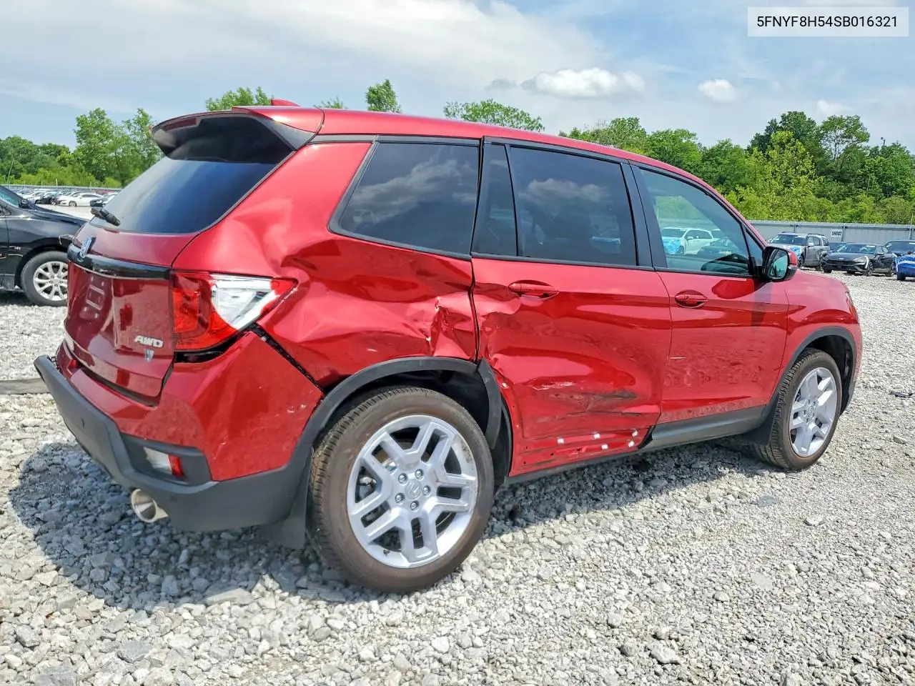 2025 Honda Passport Exl VIN: 5FNYF8H54SB016321 Lot: 54044066