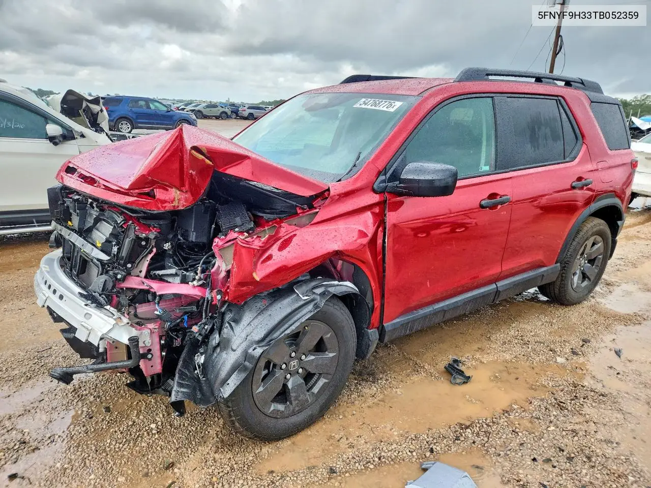 2026 Honda Passport Rtl VIN: 5FNYF9H33TB052359 Lot: 54768776
