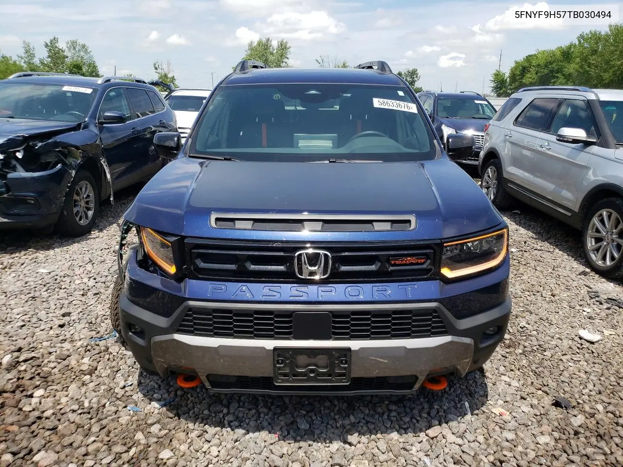 2026 Honda Passport Trail Sport VIN: 5FNYF9H57TB030494 Lot: 58633676
