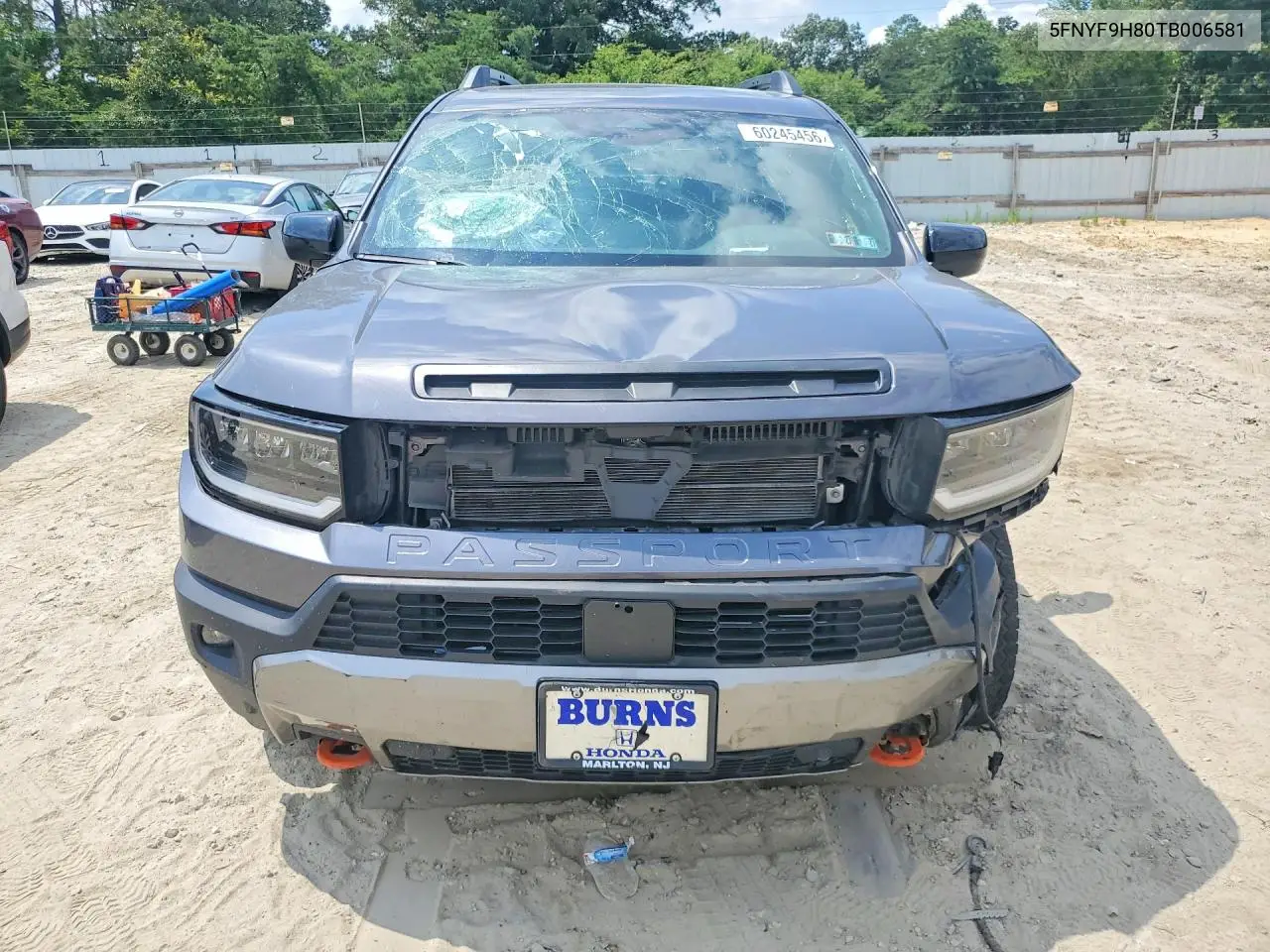 2026 Honda Passport Trailsport Elite VIN: 5FNYF9H80TB006581 Lot: 60245456