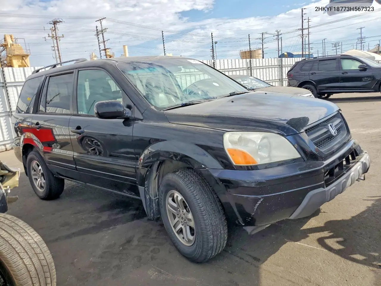 2003 Honda Pilot Exl VIN: 2HKYF18773H567323 Lot: 61800316