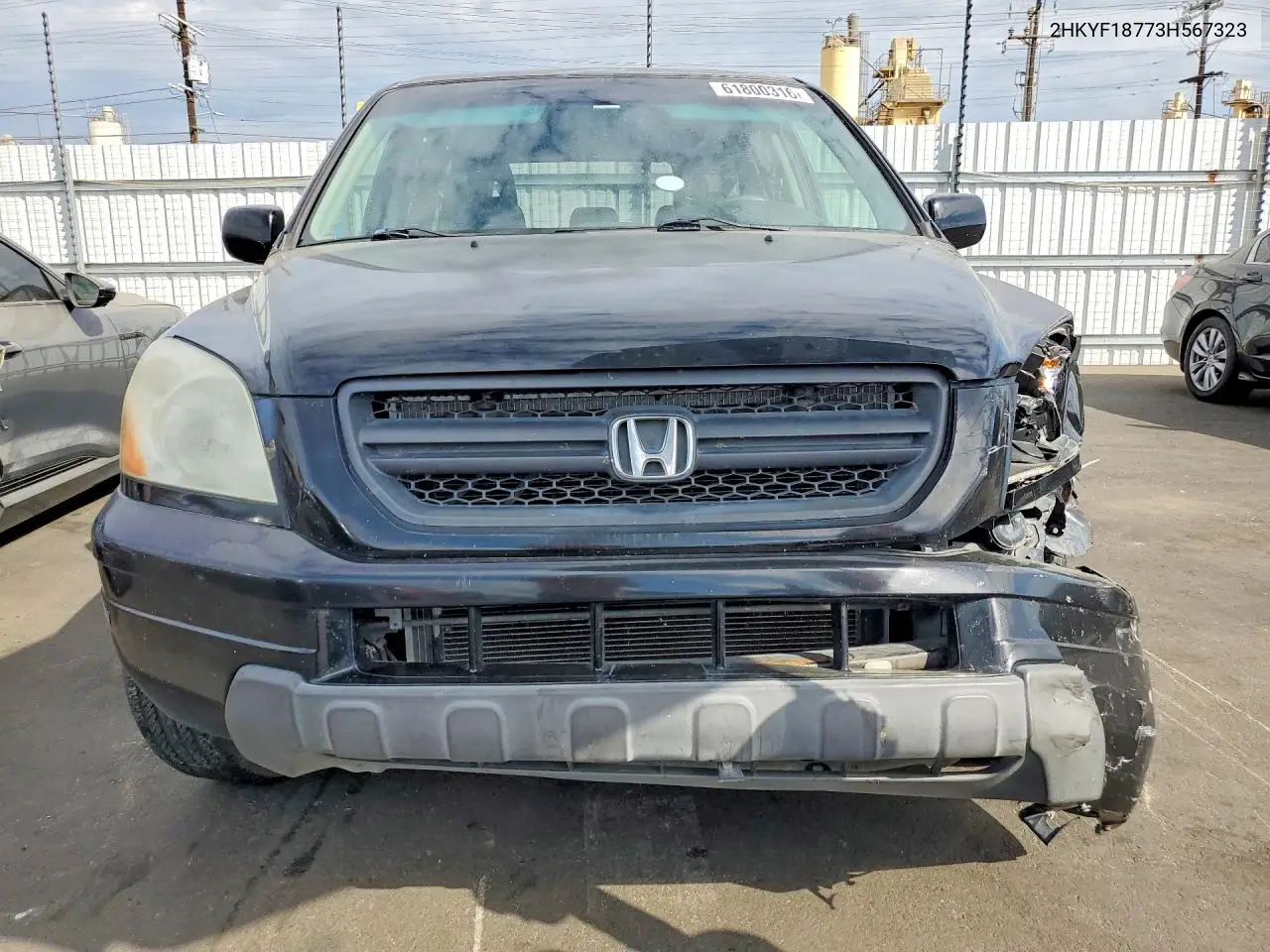 2003 Honda Pilot Exl VIN: 2HKYF18773H567323 Lot: 61800316