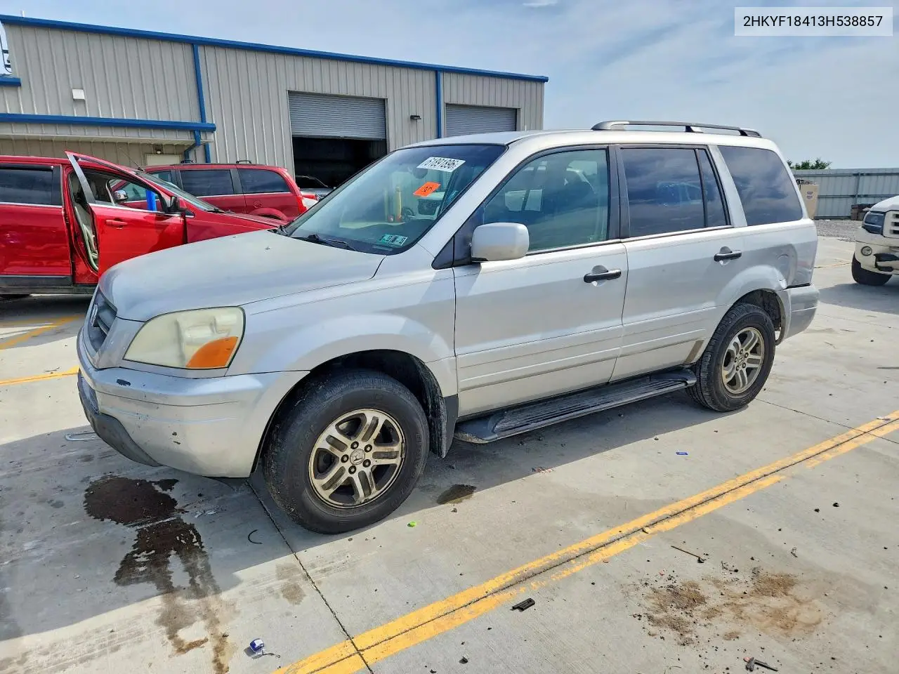2003 Honda Pilot Ex VIN: 2HKYF18413H538857 Lot: 61891896