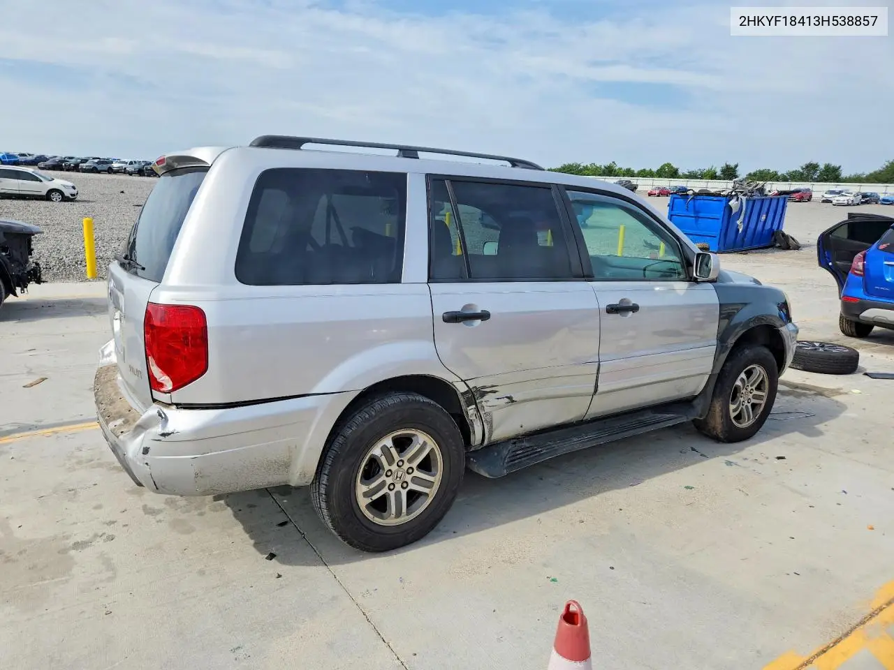 2003 Honda Pilot Ex VIN: 2HKYF18413H538857 Lot: 61891896