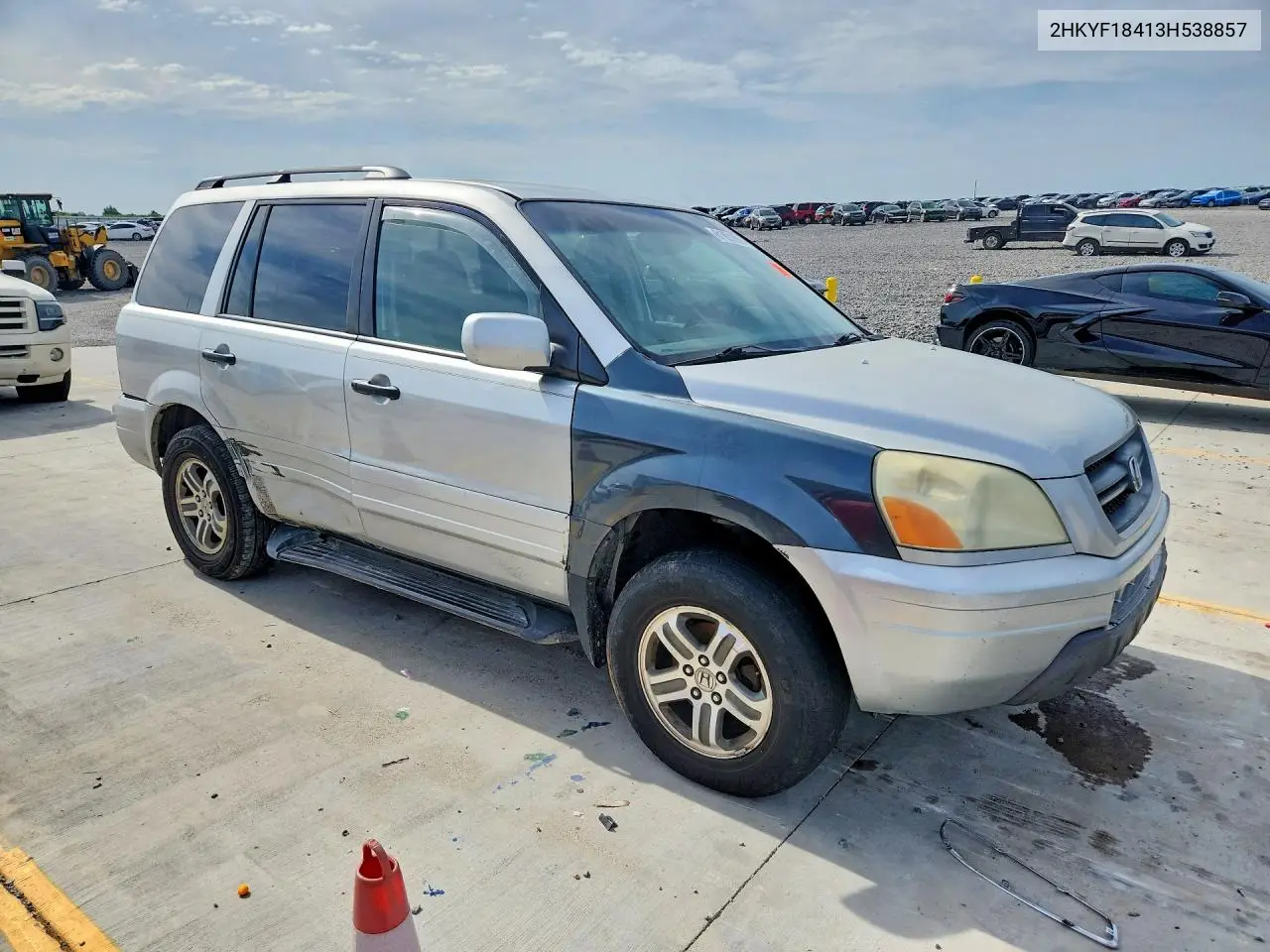 2003 Honda Pilot Ex VIN: 2HKYF18413H538857 Lot: 61891896