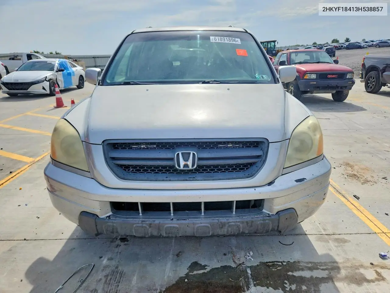 2003 Honda Pilot Ex VIN: 2HKYF18413H538857 Lot: 61891896