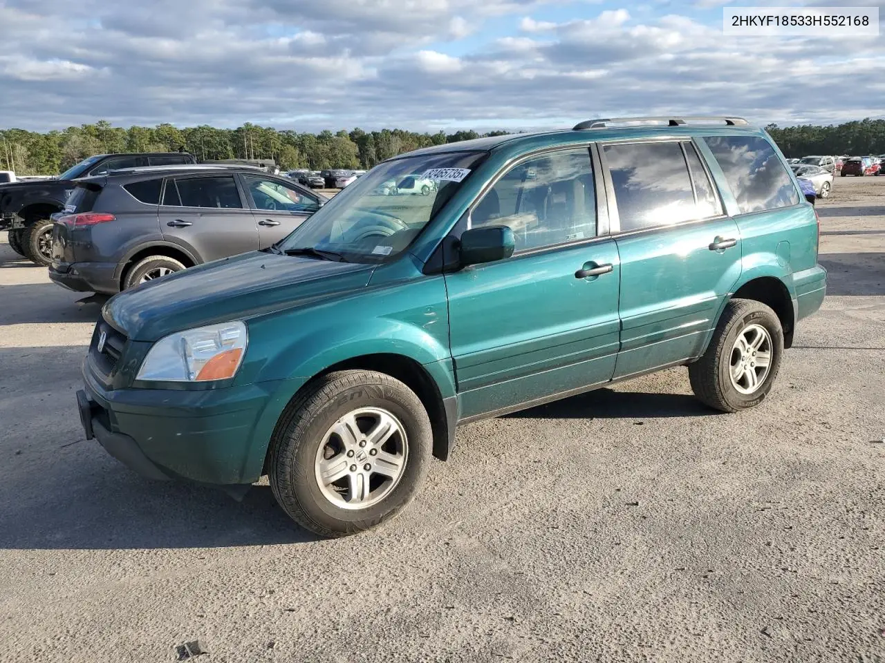 2HKYF18533H552168 2003 Honda Pilot Exl