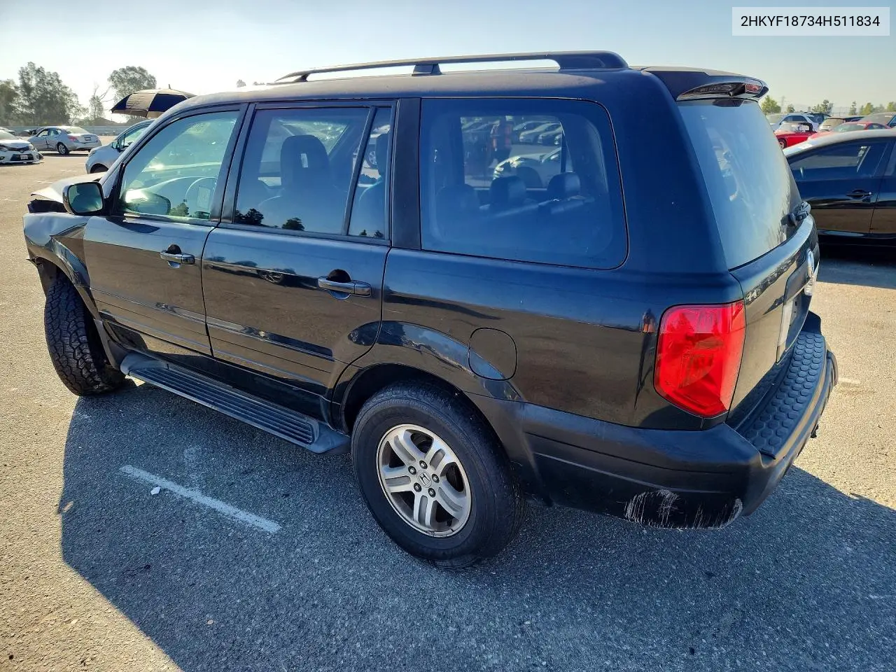 2004 Honda Pilot Exl VIN: 2HKYF18734H511834 Lot: 59875746