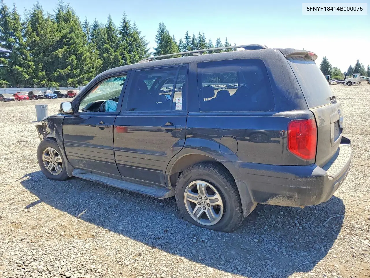 2004 Honda Pilot Ex VIN: 5FNYF18414B000076 Lot: 60976256