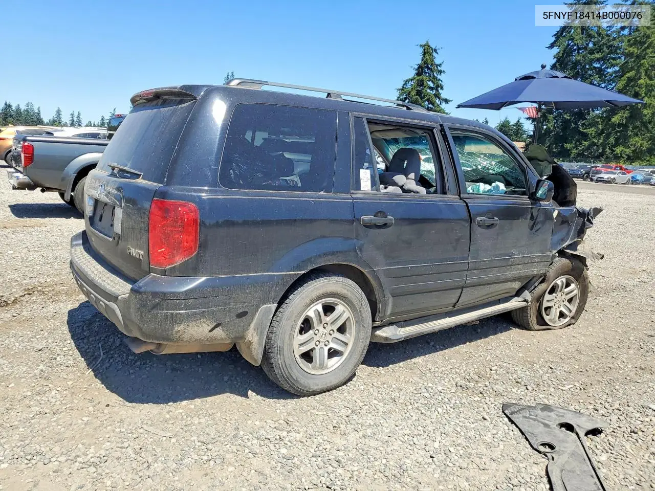 2004 Honda Pilot Ex VIN: 5FNYF18414B000076 Lot: 60976256
