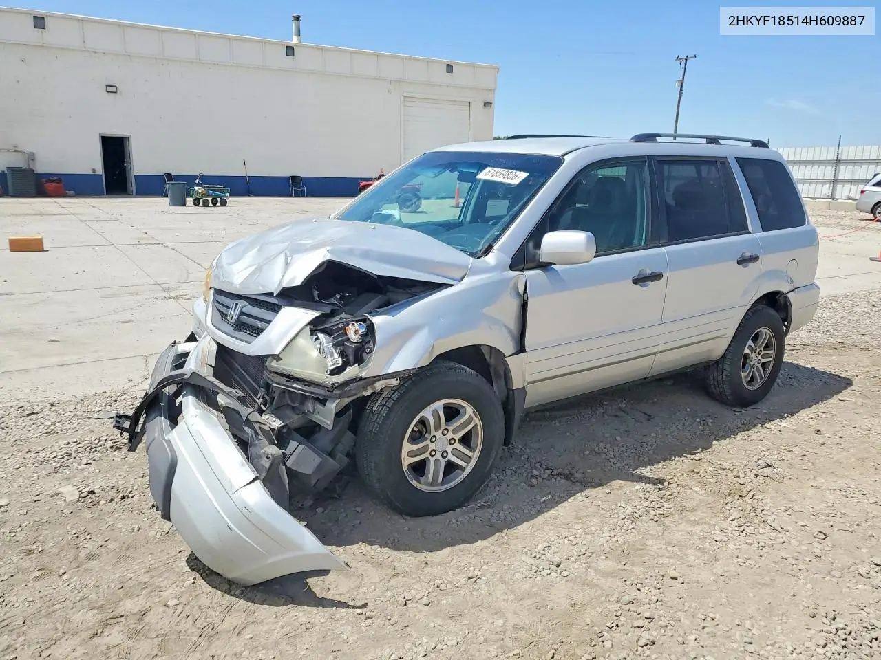 2004 Honda Pilot Exl VIN: 2HKYF18514H609887 Lot: 61859806