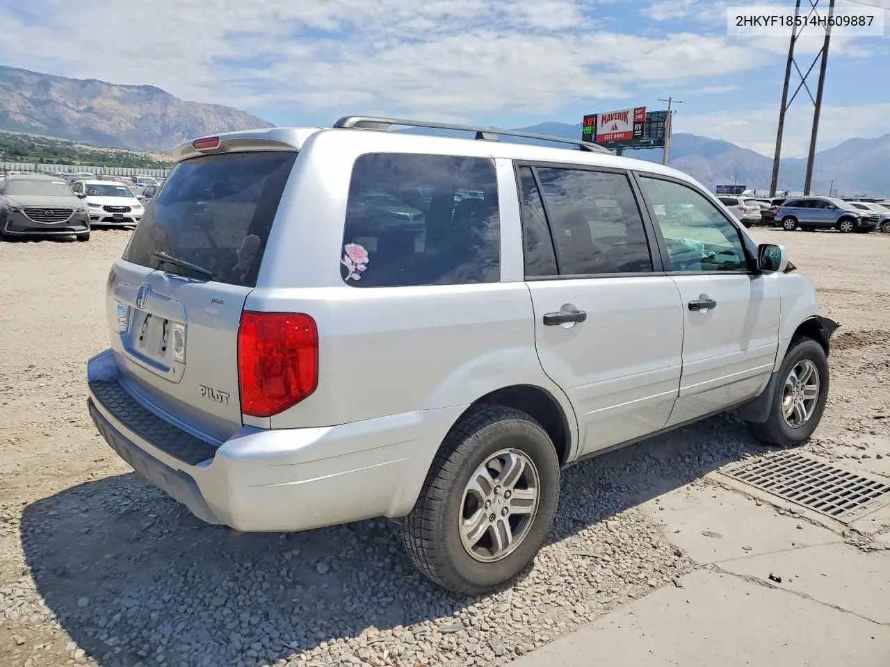 2004 Honda Pilot Exl VIN: 2HKYF18514H609887 Lot: 61859806