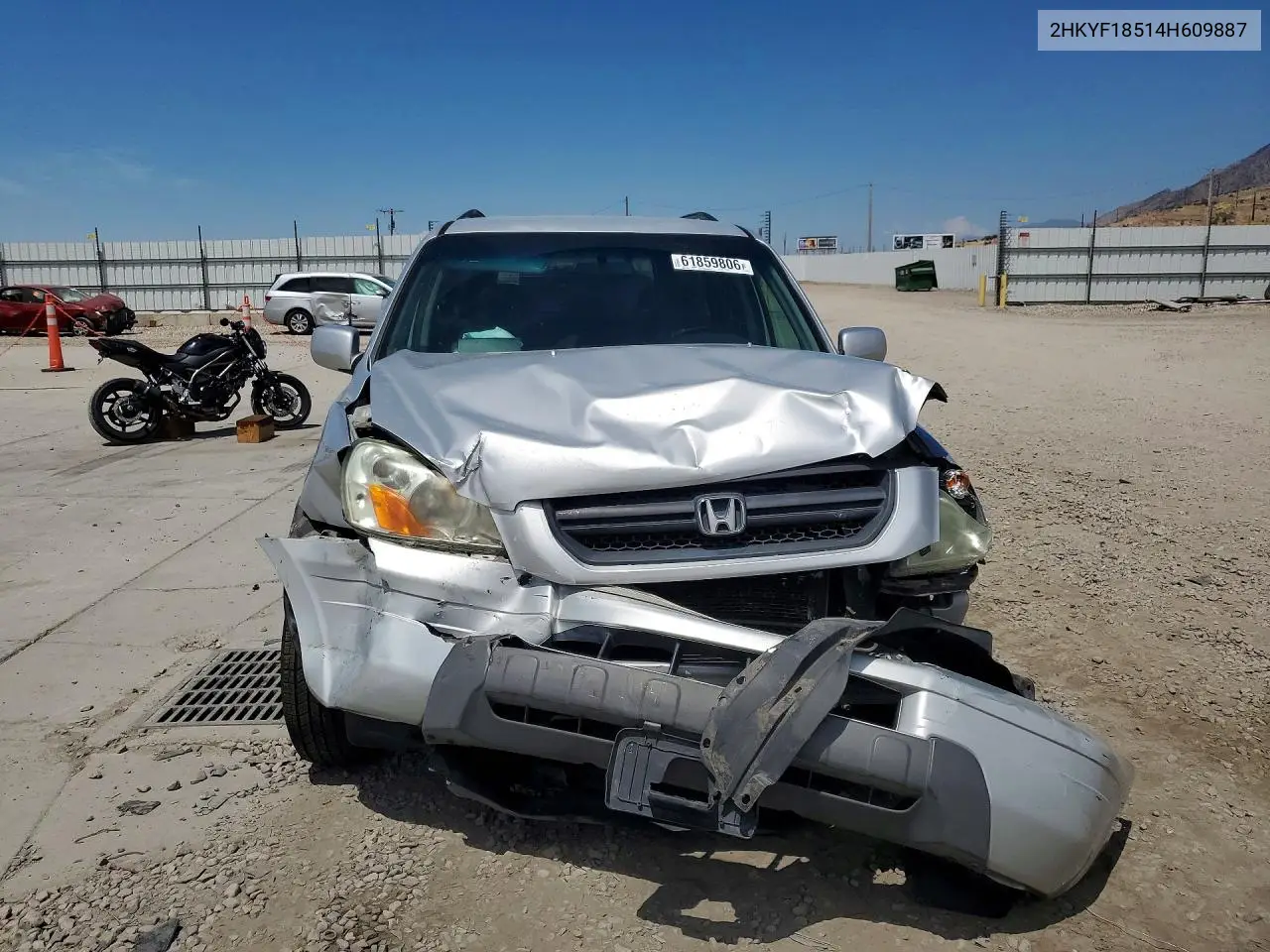 2004 Honda Pilot Exl VIN: 2HKYF18514H609887 Lot: 61859806