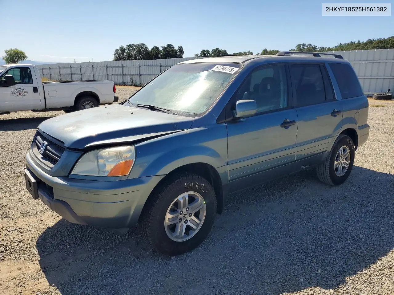 2005 Honda Pilot Exl VIN: 2HKYF18525H561382 Lot: 59698176