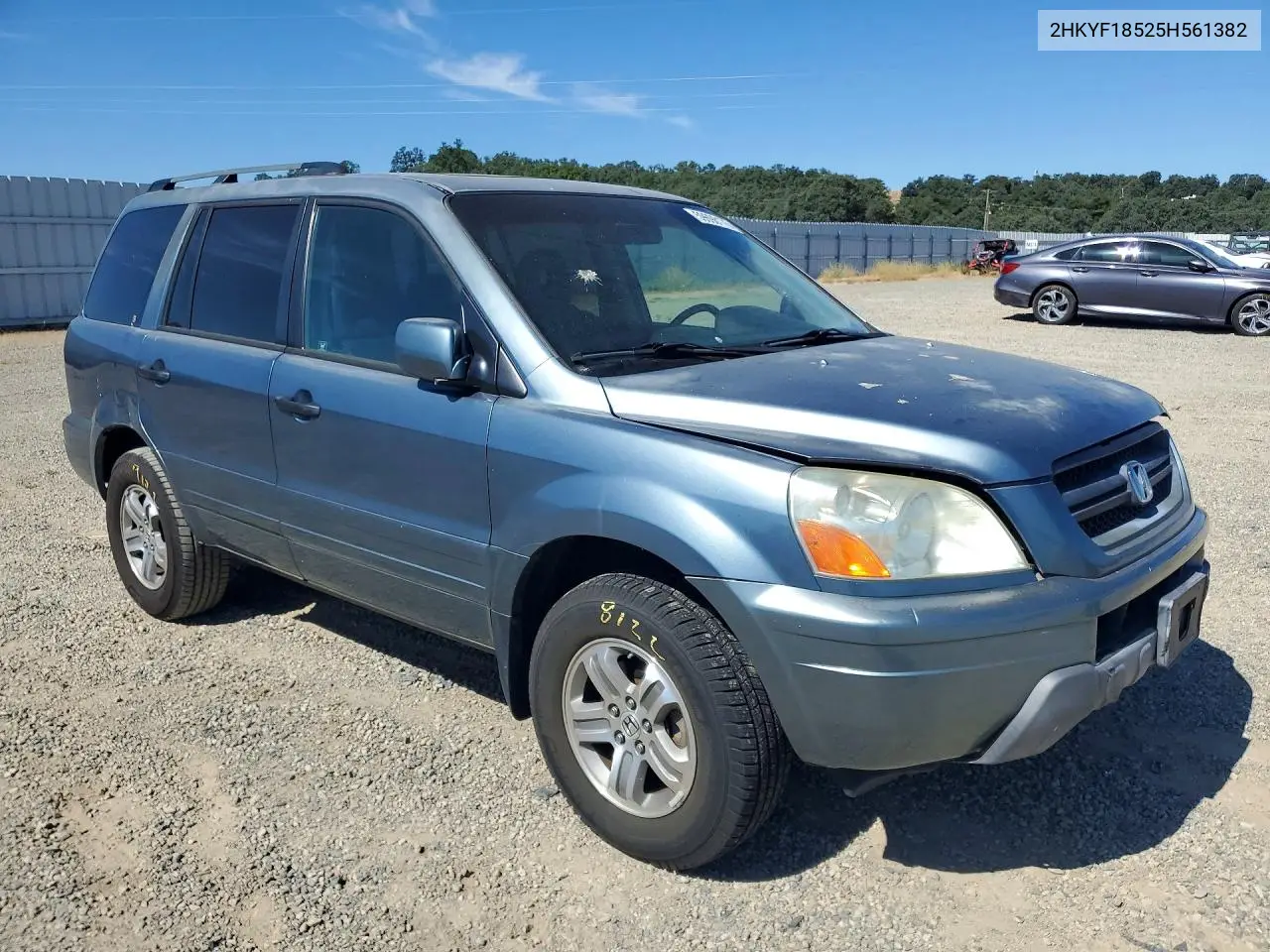 2005 Honda Pilot Exl VIN: 2HKYF18525H561382 Lot: 59698176