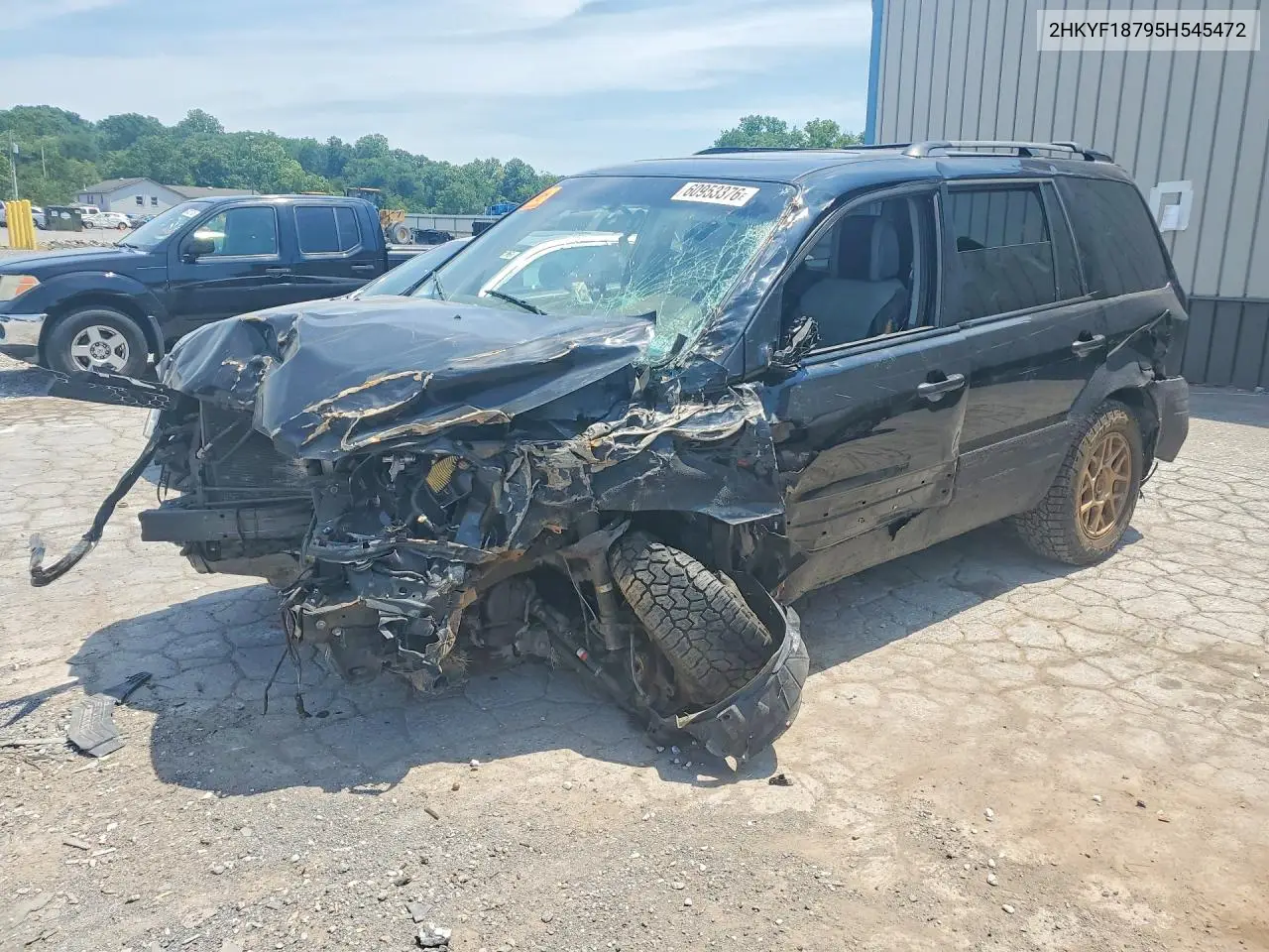 2005 Honda Pilot Exl VIN: 2HKYF18795H545472 Lot: 60953376