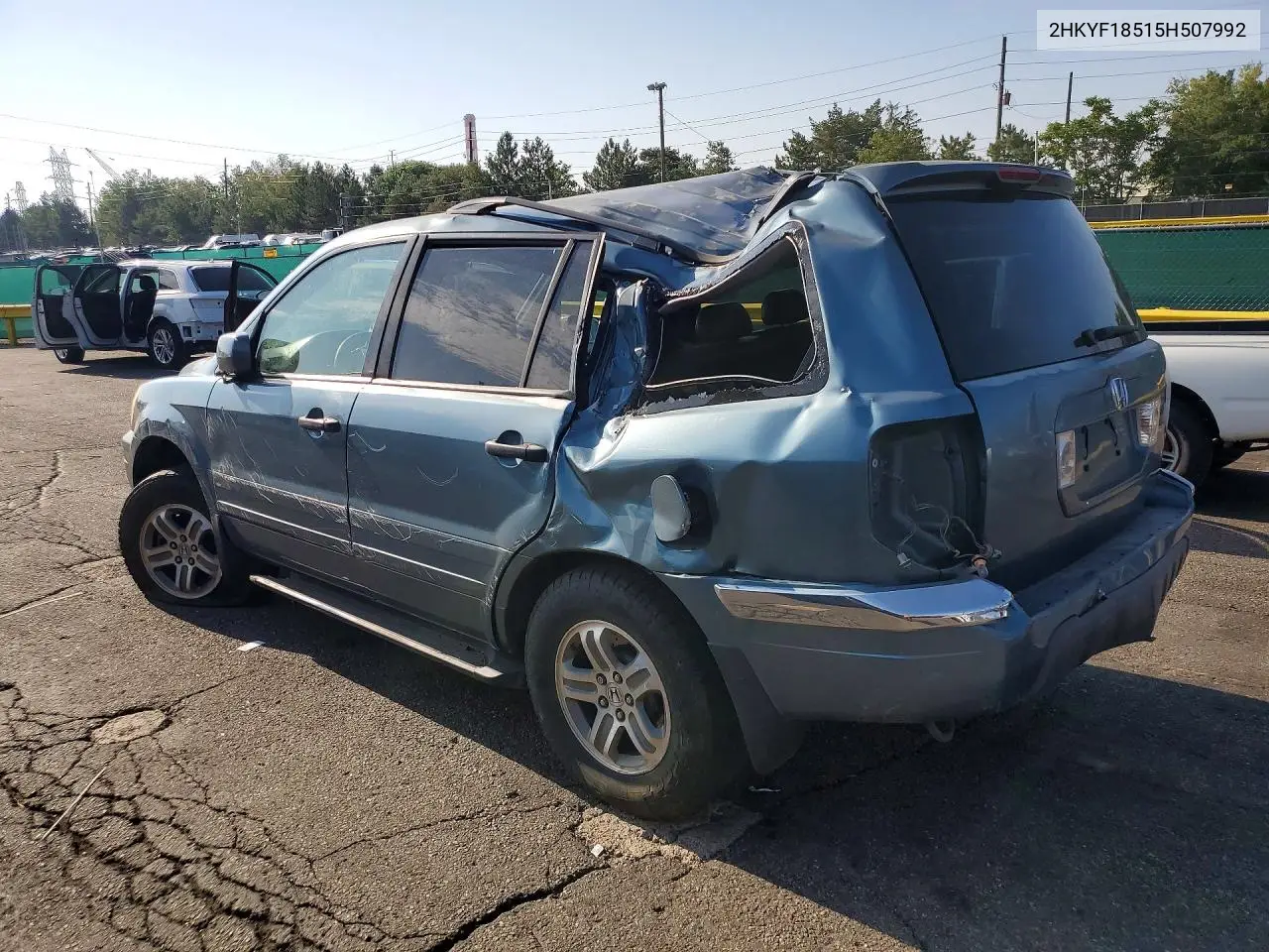2005 Honda Pilot Exl VIN: 2HKYF18515H507992 Lot: 61805866