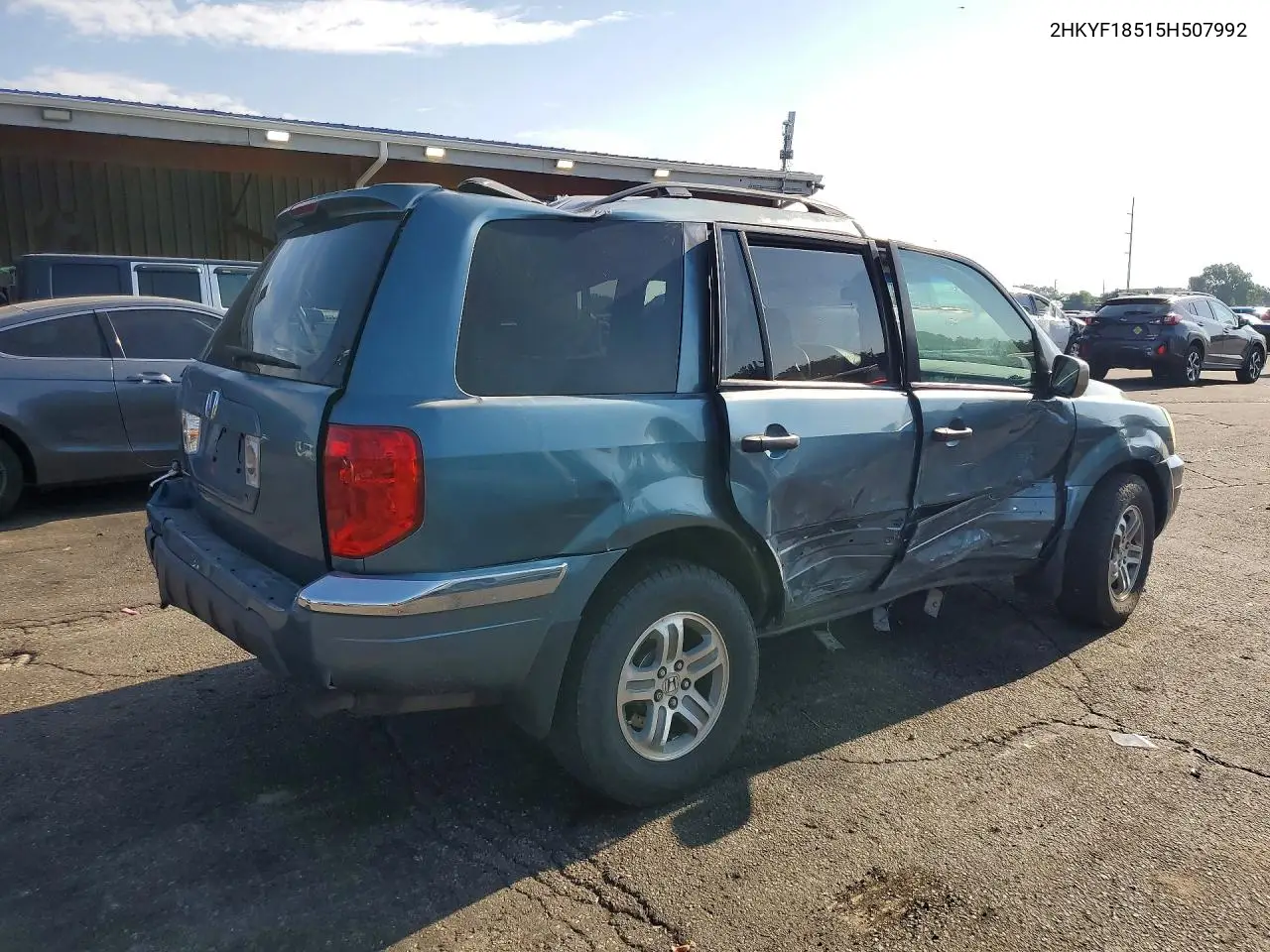 2005 Honda Pilot Exl VIN: 2HKYF18515H507992 Lot: 61805866