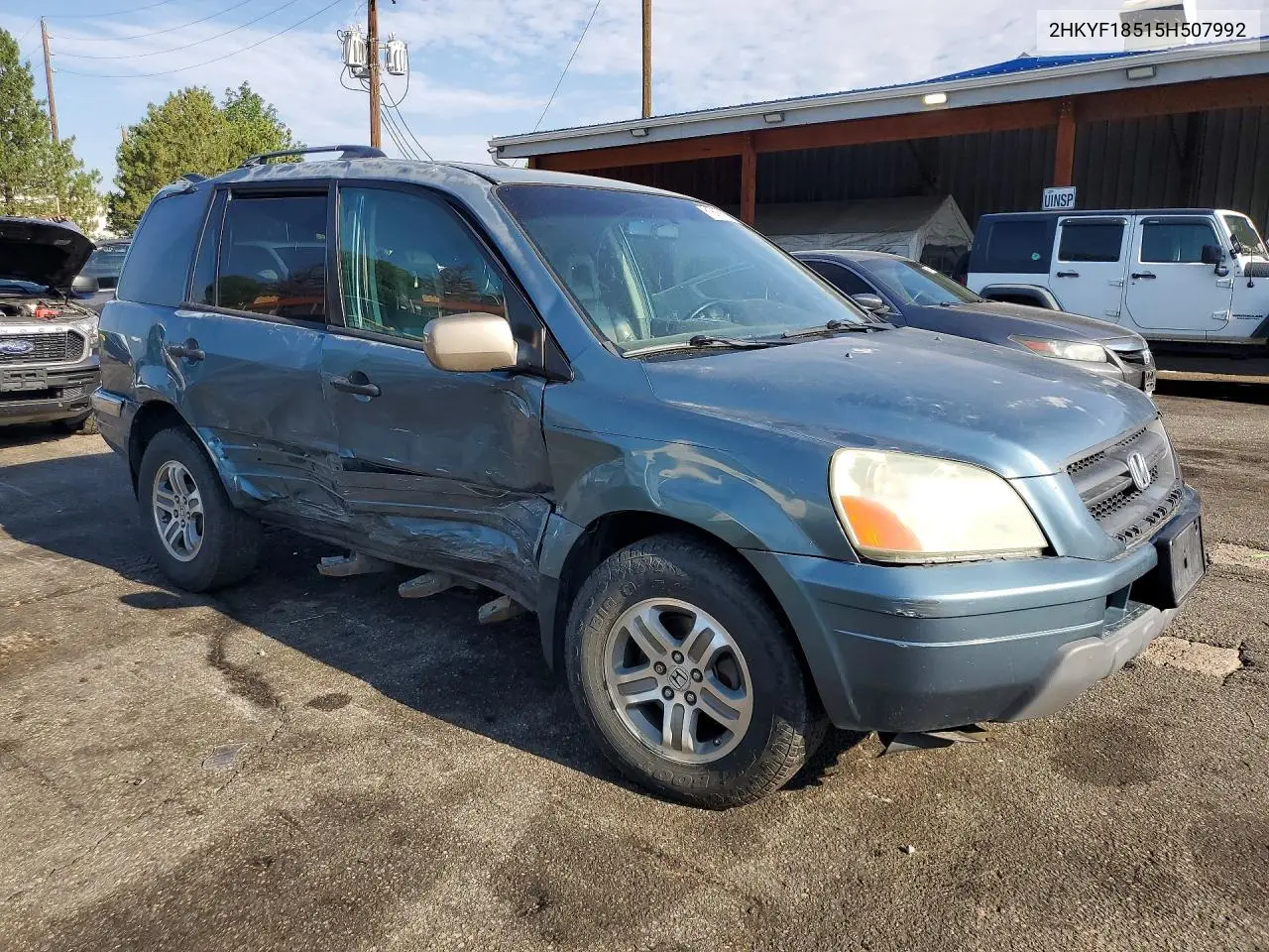 2005 Honda Pilot Exl VIN: 2HKYF18515H507992 Lot: 61805866