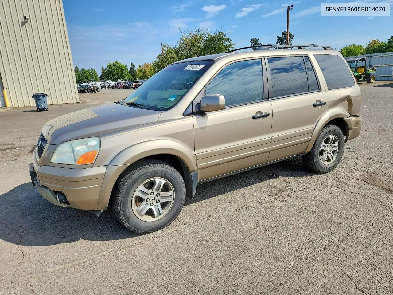 2005 Honda Pilot Exl VIN: 5FNYF18605B014070 Lot: 61950676
