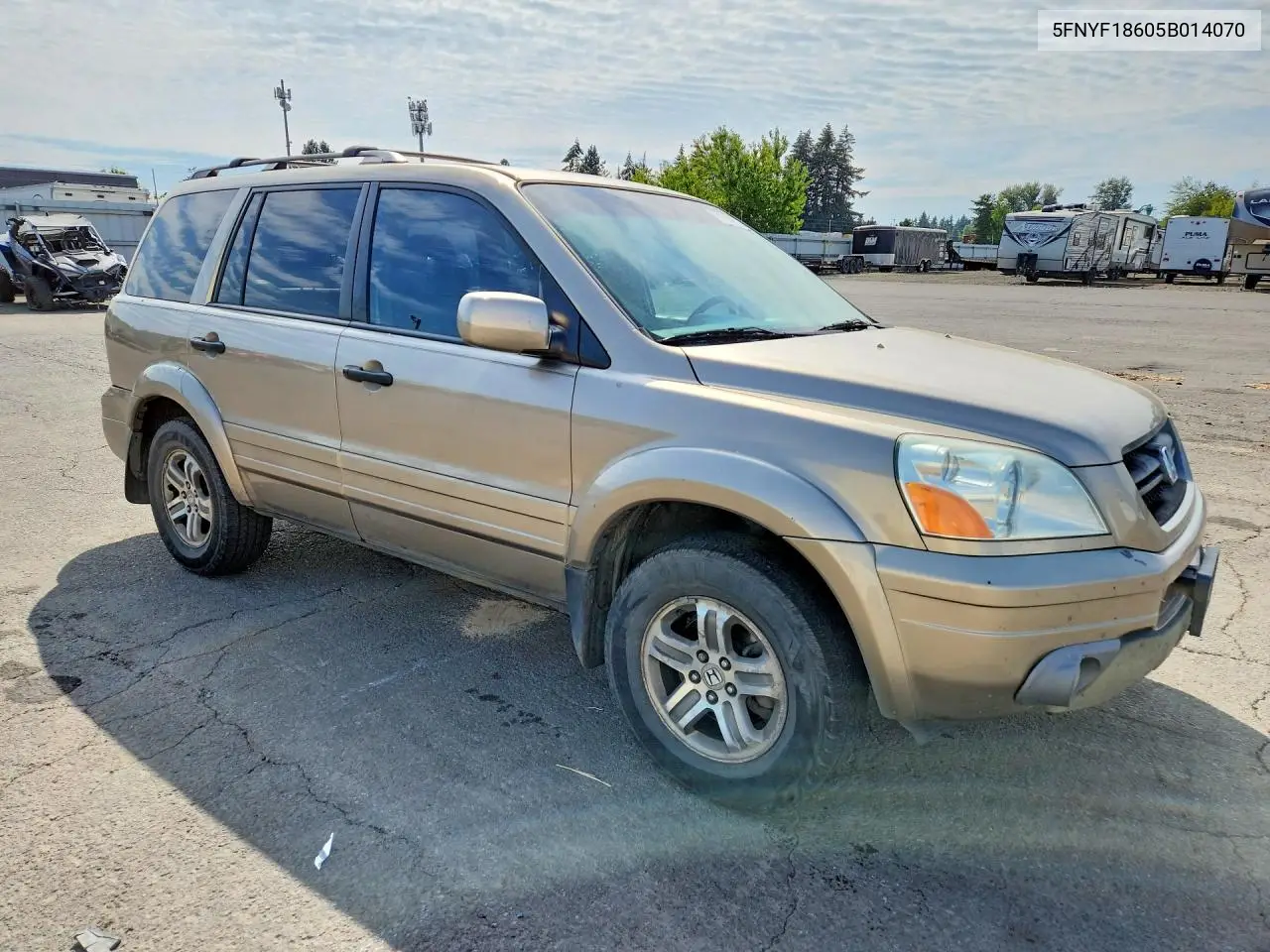 2005 Honda Pilot Exl VIN: 5FNYF18605B014070 Lot: 61950676