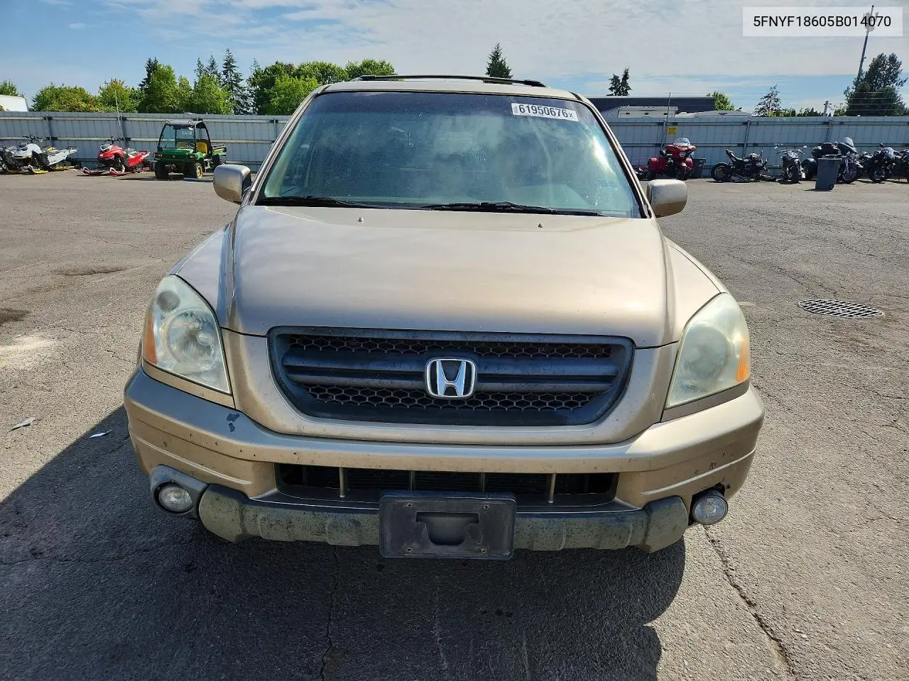 2005 Honda Pilot Exl VIN: 5FNYF18605B014070 Lot: 61950676